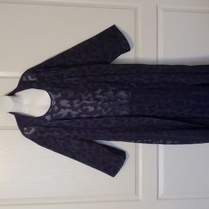 Vintage Victoria's Secret Sheer Lace Full Length Gown & Robe- Deep Purpl…